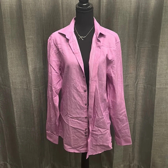 Pink Kenneth Cole Reaction Button Up - Picture 1 of 6